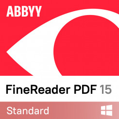 ABBYY FineReader PDF 15 Standard, Single User License (ESD), Subscription 1 year ABBYY FineReader PDF 15 Standard Single User License (ESD) 1 year(s) 1 user(s)