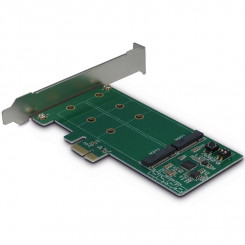 PCIe adapter kahe M.2 S-ATA draivi/RAID jaoks (draivid 2xM.2 SSD, host PCIe x1 v2.0), kaart