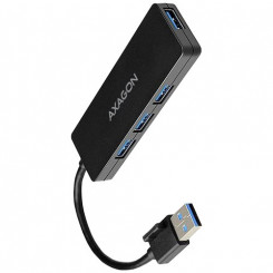 AXAGON HUE-G1A 4x USB3.0 Superspeed SLIM USB-jaotur w. 14 cm A-tüüpi kaabel