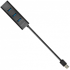 AXAGON HUE-S2B: 4 зарядных концентратора USB3.0, разъем для зарядки MicroUSB
