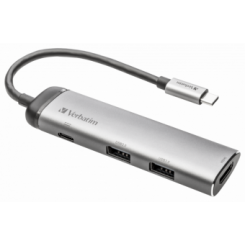 Многопортовый концентратор Verbatim USB-C USB 3.0 HDMI
