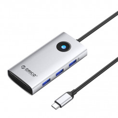 HUB 6in1 dokkimisjaam Orico USB-C, HDMI, 3xUSB (hõbedane)