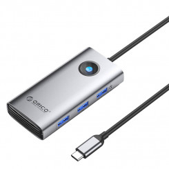 Док-станция HUB 6в1 Orico USB-C, HDMI, 3xUSB (серый)