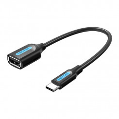 Адаптер OTG USB-C 2.0 «папа» на USB-A «мама» Vention CCSBB 0,15 м (черный)