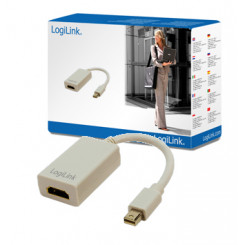 Logilink Adapter Mini DisplayPort to HDMI with Audio: Grey 0.1 m