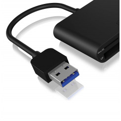 Raidsonic ICY BOX IB-CR301-U3 USB 3.0 Väline kaardilugeja 3 x kaardilugeja pesa: CF, SD, microSD USB 3.0 Type-A