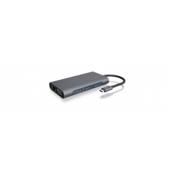 Icy Box IB-DK4040-CPD USB Type-C™ DockingStation with two video interfaces Raidsonic