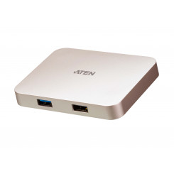 Aten USB-C 4K Ultra Mini dokk Power Pass-through USB 3.0 (3.1 Gen 1) portide kogus 1 USB 2.0 portide kogus 1 HDMI-portide kogus 1 USB 3.0 (3.1 Gen 1) C-tüüpi portide kogus 1