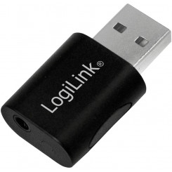 Logilink UA0299 USB 2.0 Adapter  Audio USB-A/M to 3.5mm 4-Pin/F