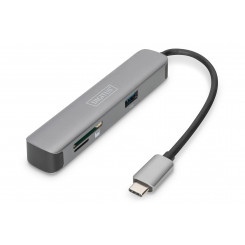 Док-станция Digitus USB-C DA-70891 Док-станция Порты USB 3.0 (3.1 Gen 1), количество 2 Порты HDMI, количество 1
