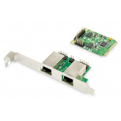 Digitus Dual Gigabit Ethernet Mini PCI Express võrgukaart DN-10134
