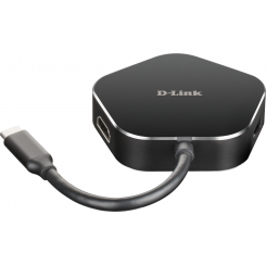 D-Link 4-in-1 USB-C Hub with HDMI and Power Delivery DUB-M420	 USB hub USB Type-C