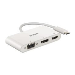 Адаптер D-Link 3-в-1 USB-C — HDMI/VGA/DisplayPort DUB-V310 USB-концентратор USB Type-C