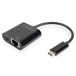 Digitus USB-Type-C Gigabit Etherneti adapter + PD toiteedastusfunktsiooniga DN-3027