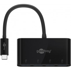 Goobay 4-pordiline USB-C mitmepordiline adapter 61073 USB-A Type-C
