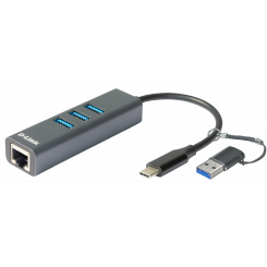 Адаптер D-Link USB-C/USB — Gigabit Ethernet с 3 портами USB 3.0 DUB-2332
