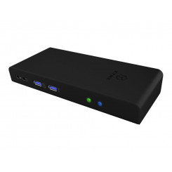 Icy Box IB-DK2251AC USB 3.2 Gen 1 sülearvuti dokkimisjaam, DisplayLink, 2x HDMI kuni 2K@60 Hz Raidsonic
