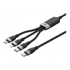 UNITEK USB kaabel 3in1 must 1,5m