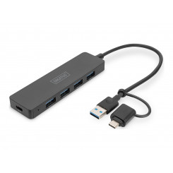 Концентратор DIGITUS USB 3.0, 4 порта, тонкий корпус