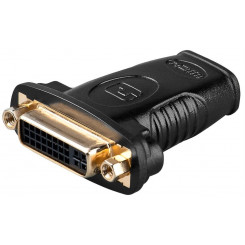 Goobay HDMI / DVI-I adapter, kullatud 68690 must