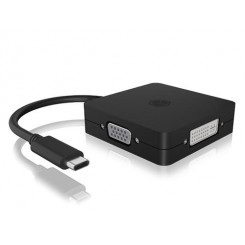 ICY BOX IB-DK1104-C USB graafikaadapter 3840 x 2160 pikslit must