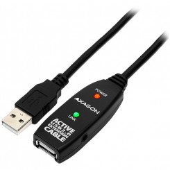 Удлинитель Axagon Active USB 2.0 AM> AF-кабель длиной 5 м. Вариант электропитания.