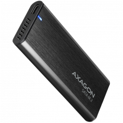 AXAGON EEM2-SBC, безвинтовая коробка RAW M.2 SATA, черный, SuperSpeed USB-C 10 Гбит/с