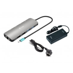 I-TEC USB-C metallist nanodokk 2x HDMI + PD