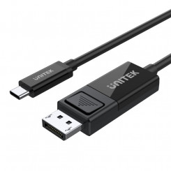 UNITEK V1146A kaabel soovahetaja USB-C DisplayPort Must