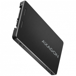 AXAGON RSS-M2B SATA — SSD M.2 SATA, SSD до 80 мм, корпус из алюминия, черный