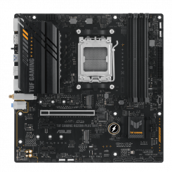 Asus TUF GAMING A620M-PLUS WIFI Processor family AMD Processor socket AM5 DDR5 DIMM Memory slots 4 Supported hard disk drive interfaces 	SATA, M.2 Number of SATA connectors 4 Chipset AMD A620  Micro-ATX