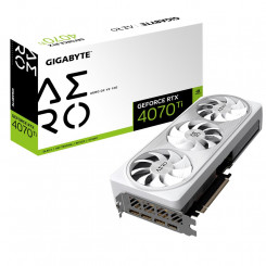 Видеокарта GIGABYTE NVIDIA GeForce RTX 4070 Ti 12 ГБ GDDR6X 192 бит PCIE 4.0 16x GPU 2640 МГц 1xHDMI 3xDisplayPort GV-N407TAEROOCV2-12GD