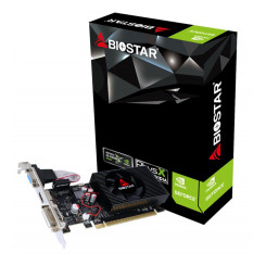 Graafikakaart BIOSTAR NVIDIA GeForce GT 730 4 GB DDR3 128 bit PCIE 2.0 16x mälu 1333 MHz GPU 730 MHz ühe pesa ventilaatoriga 1x15pin D-sub 1xDVI-D 1xHDMI VN7313TH41