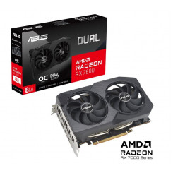 Graphics Card ASUS AMD Radeon RX 7600 8 GB GDDR6 128 bit PCIE 4.0 16x Dual Slot Fansink 1xHDMI 3xDisplayPort DUAL-RX7600-O8G-V2