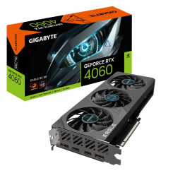Graafikakaart GIGABYTE NVIDIA GeForce RTX 4060 8 GB GDDR6 128 bit PCIE 4.0 16x kahe pesaga ventilaatoriga 2xHDMI 2xDisplayPort GV-N4060EAGLEOC-8GD