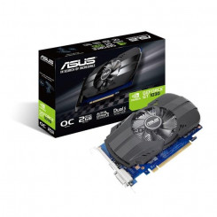 Видеокарта ASUS NVIDIA GeForce GT 1030 2 ГБ GDDR5 64 бит PCIE 3.0 16x Память 6008 МГц Двухслотовый вентилятор 1xDVI-D 1xHDMI PH-GT1030-O2G