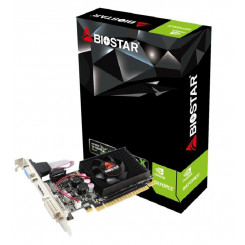 Graafikakaart BIOSTAR NVIDIA GeForce 210 1 GB DDR3 64 bit PCIE 2.0 16x mälu 1333 MHz GPU 589 MHz ühe pesaga ventilaator 1x15pin D-sub 1xDVI-D 1xHDMI VN2103NHG6
