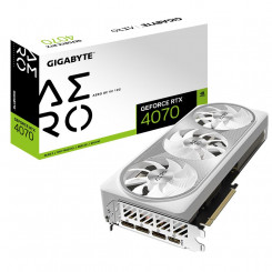 Видеокарта GIGABYTE NVIDIA GeForce RTX 4070 12 ГБ GDDR6X 192 бит PCIE 4.0 16x GPU 2565 МГц 1xHDMI 3xDisplayPort GV-N4070AERO_OCV2-12GD