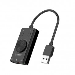 Orico USB 2.0 external sound card, 10 cm