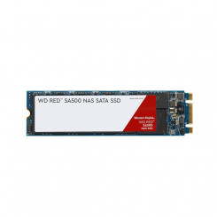 SSD WESTERN DIGITAL Red SA500 2TB M.2 SATA 3.0 Kirjutamiskiirus 530 MB/s Lugemiskiirus 560 MB/s 2,38 mm TBW 1300 TB MTBF 2000000 tundi WDS200T1R0B