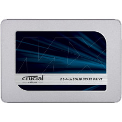 SSD CRUCIAL MX500 1TB SATA 3.0 TLC Kirjutamiskiirus 510 MB/s Lugemiskiirus 560 MB/s 2,5 TBW 360 TB MTBF 1800000 tundi CT1000MX500SSD1