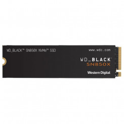 Твердотельный накопитель WESTERN DIGITAL Черный SN850X 1 ТБ M.2 PCIE NVMe Скорость записи 6300 МБ/с Скорость чтения 7300 МБ/с 2,38 мм TBW 600 ТБ WDS100T2X0E