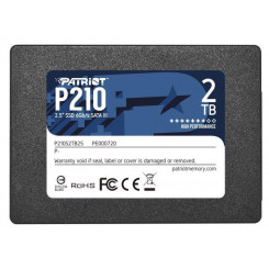 SSD PATRIOT P210 2TB SATA 3.0 Kirjutamiskiirus 430 MB/s Lugemiskiirus 520 MB/s 2,5 TBW 960 TB P210S2TB25