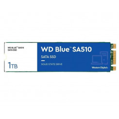 Твердотельный накопитель WESTERN DIGITAL Blue SA510 1 ТБ M.2 SATA 3.0 Скорость записи 520 МБ/с Скорость чтения 560 МБ/с 2,38 мм TBW 400 ТБ MTBF 1750000 часов WDS100T3B0B