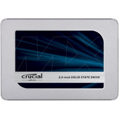 SSD CRUCIAL MX500 4TB SATA 3.0 TLC Kirjutamiskiirus 510 MB/s Lugemiskiirus 560 MB/s 2,5 TBW 1000 TB MTBF 1800000 tundi CT4000MX500SSD1