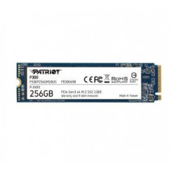 SSD PATRIOT P300 256 GB M.2 PCIE NVMe 3D NAND Kirjutamiskiirus 1100 MB/s Lugemiskiirus 1700 MB/s 3,8 mm TBW 120 TB P300P256GM28