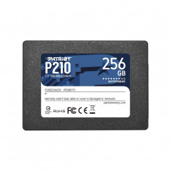 SSD PATRIOT P210 256GB SATA 3.0 Write speed 400 MBytes/sec Read speed 500 MBytes/sec 2,5 TBW 120 TB P210S256G25