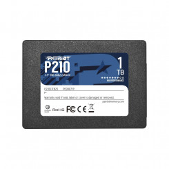 SSD PATRIOT P210 1TB SATA 3.0 Kirjutamiskiirus 430 MB/s Lugemiskiirus 520 MB/s 2,5 TBW 480 TB P210S1TB25