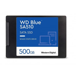 SSD WESTERN DIGITAL Blue SA510 500GB SATA 3.0 Write speed 510 MBytes/sec Read speed 560 MBytes/sec 2,5 TBW 200 TB MTBF 1750000 hours WDS500G3B0A
