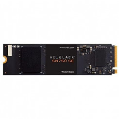 SSD WESTERN DIGITAL Черный SN750 500 ГБ M.2 PCIe Gen4 NVMe TLC Скорость записи 2000 МБ/с Скорость чтения 3600 МБ/с WDS500G1B0E